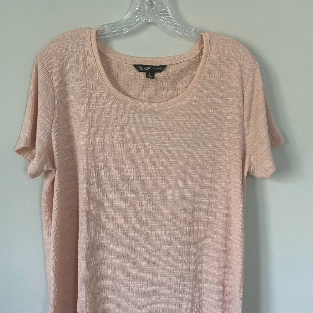 Simply Vera Pink/Peach Shirt Size Large